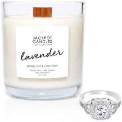 Jackpot Candles Lavender candle with ring inside, great gift idea.