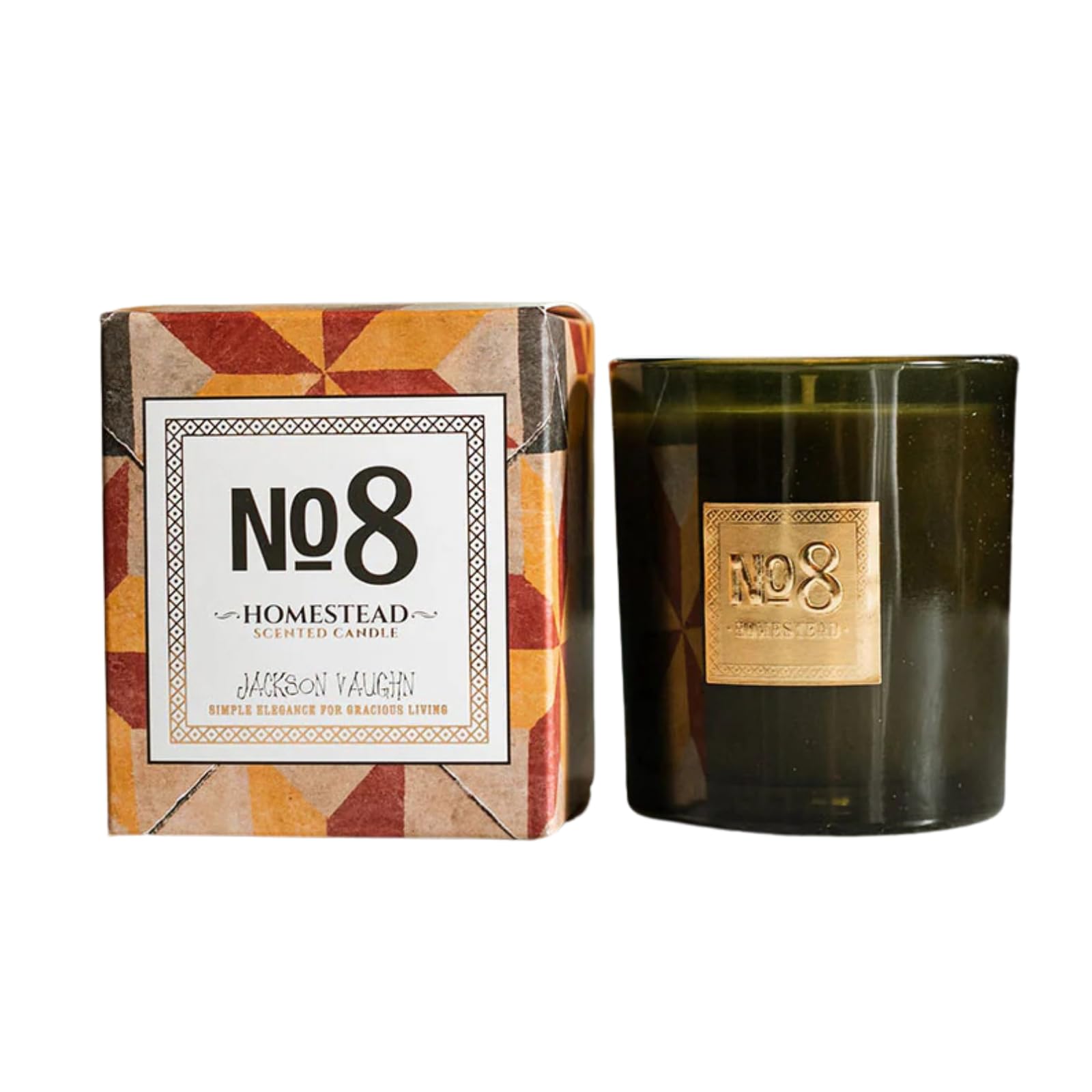 Jackson Vaughn No. 8 Homestead ginger root close-up highlights spice-forward fragrance for cozy spaces.