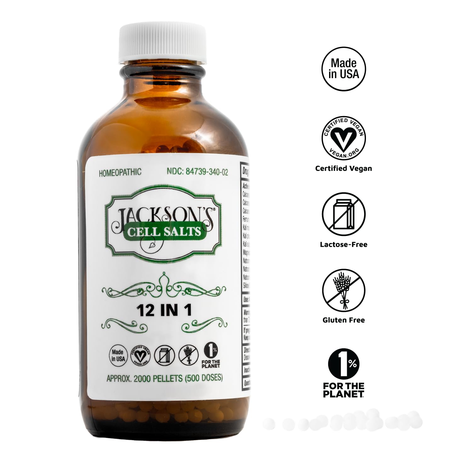 Jackson's 12-in-1 cell salts bottle pour for easy dosing on the go.