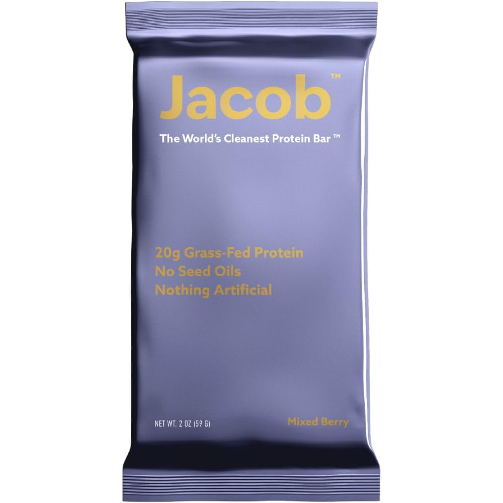 Jacob Bar Mixed Berry nine-bar pack showcasing clean protein on the go.