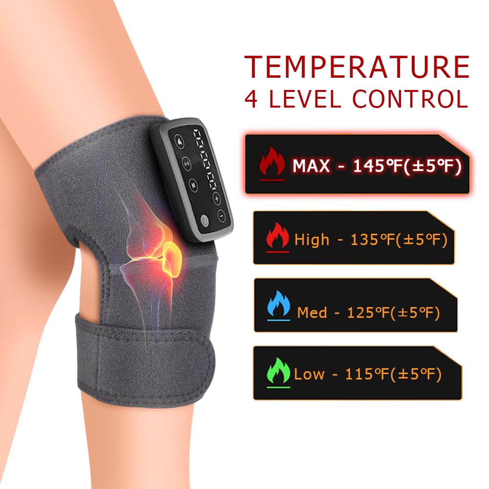 JADE KIT heated knee pad worn on knee enables hands-free warmth.