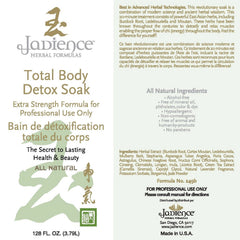 Pouring JADIENCE Detox Bath Soak into warm water for a relaxing soak
