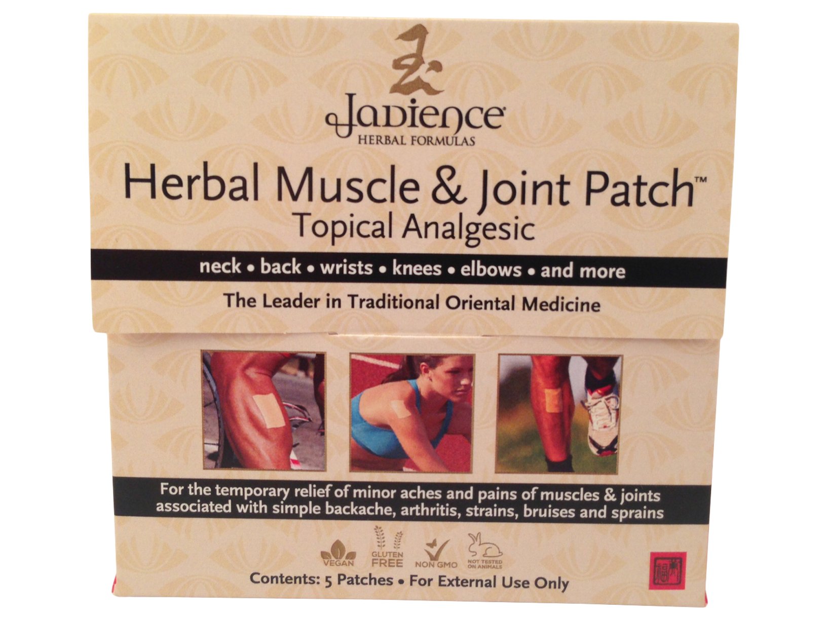 JADIENCE patch closeup highlighting herbal ingredients