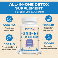 Jagielolia detox binder featuring zeolite and bentonite clays for purification support