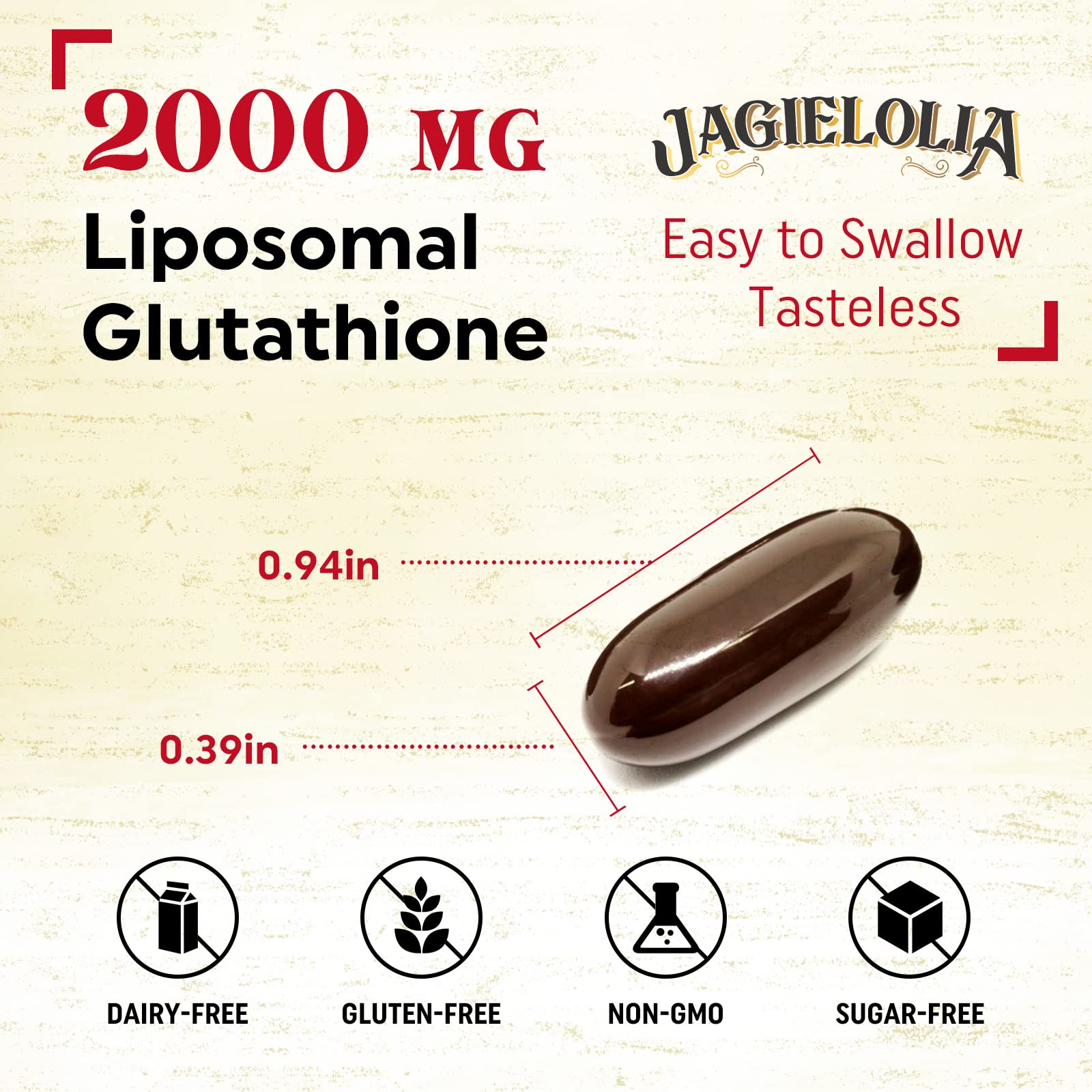 End frame shows Jagielolia liposomal glutathione finish emphasizing ease of use.