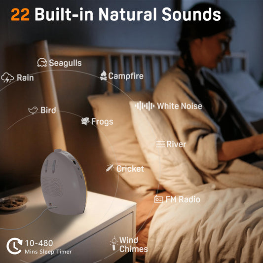 JALL Sunrise Alarm Clock offers 25 soothing sounds for relaxation
