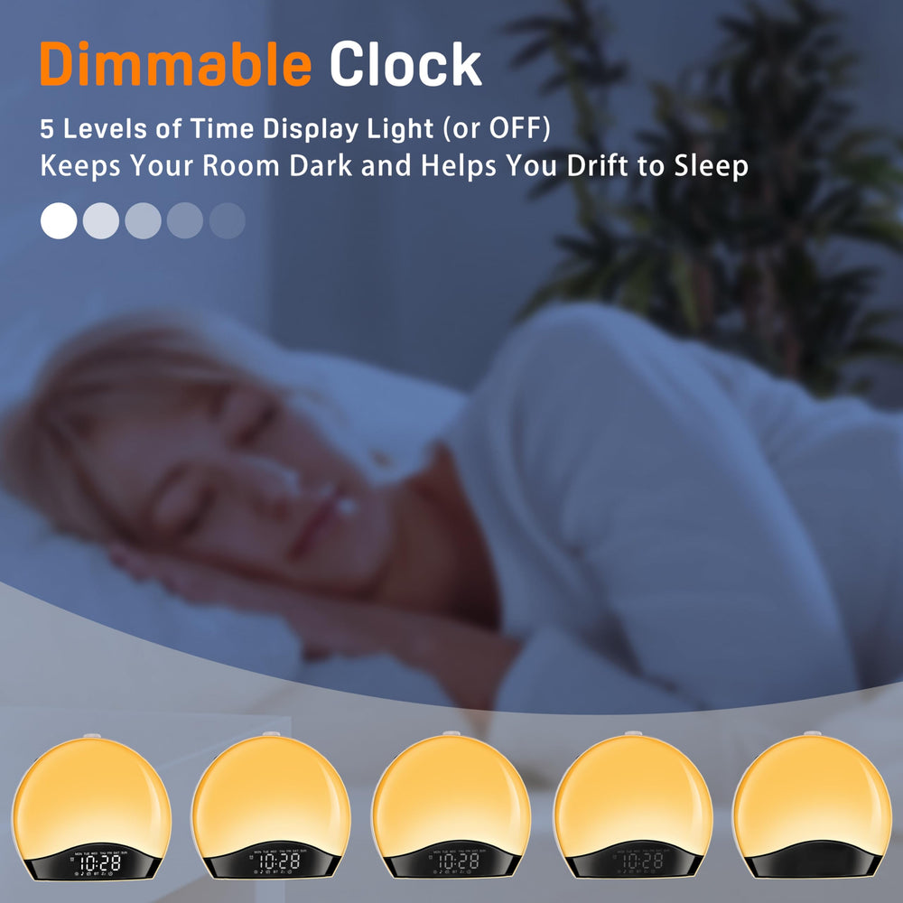 JALL Sunrise Alarm Clock bedside night light for dim nighttime tasks