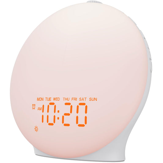 JALL sunrise alarm clock front view for a gentle wake-up with sunrise light.