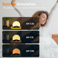 JALL Sunrise Alarm Clock 5W Hi-Fi speaker streams your music