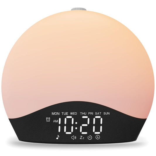 JALL Sunrise Alarm Clock sunrise light gradually brightens to ease waking