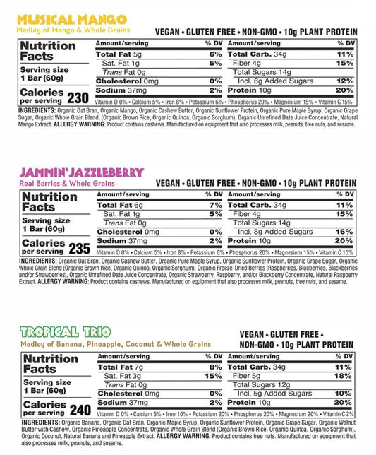 JAMBAR Jammin' Jazzleberry bar—mixed berries and plant protein for a satisfying snack