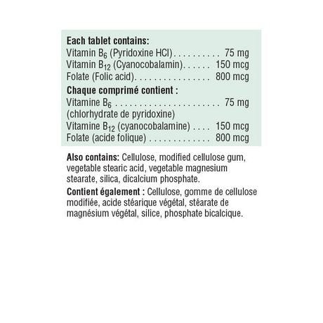 Jamieson B6 + B12 and Folic Acid bottle front label promotes daily heart health support.