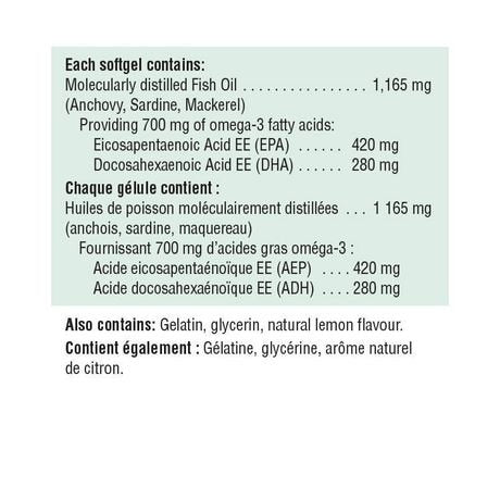 Jamieson Omega-3 softgels close-up for heart health support.