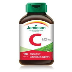 Jamieson Vitamin C 1000 mg caplets bottle front may support immune function