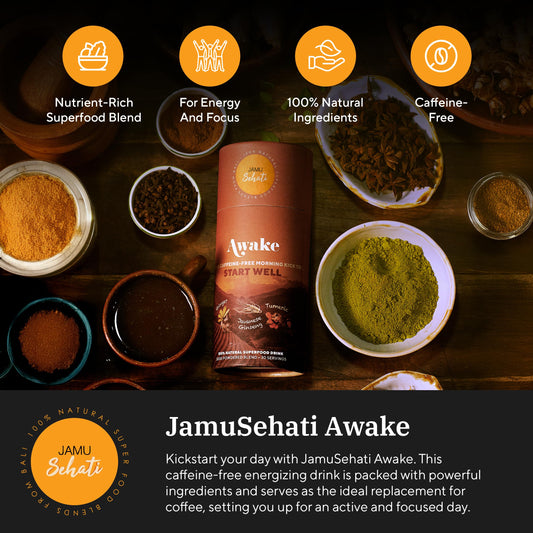 JAMUSEHATI Awake serving cup ready to mix into hot water for latte
