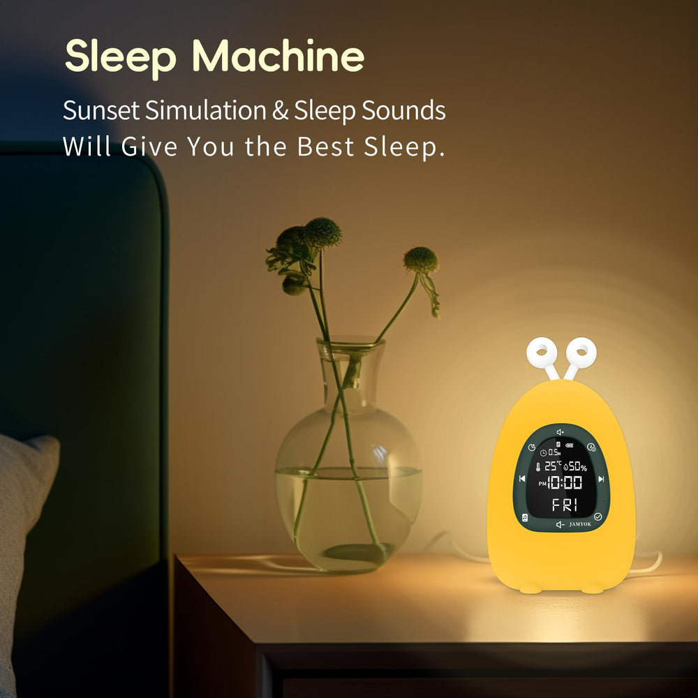JAMYOK Sunrise Alarm Clock Bluetooth speaker to stream music throughout the day