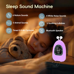 JAMYOK Sunrise Alarm Clock sound machine with 20 soothing sounds for relaxation