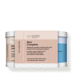 Jane Iredale Skin Complete pack with bottle for convenient daily skin support.