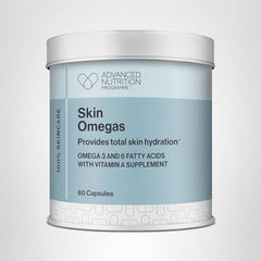 Jane Iredale Skin Omegas capsules on a blister pack, convenient daily support.