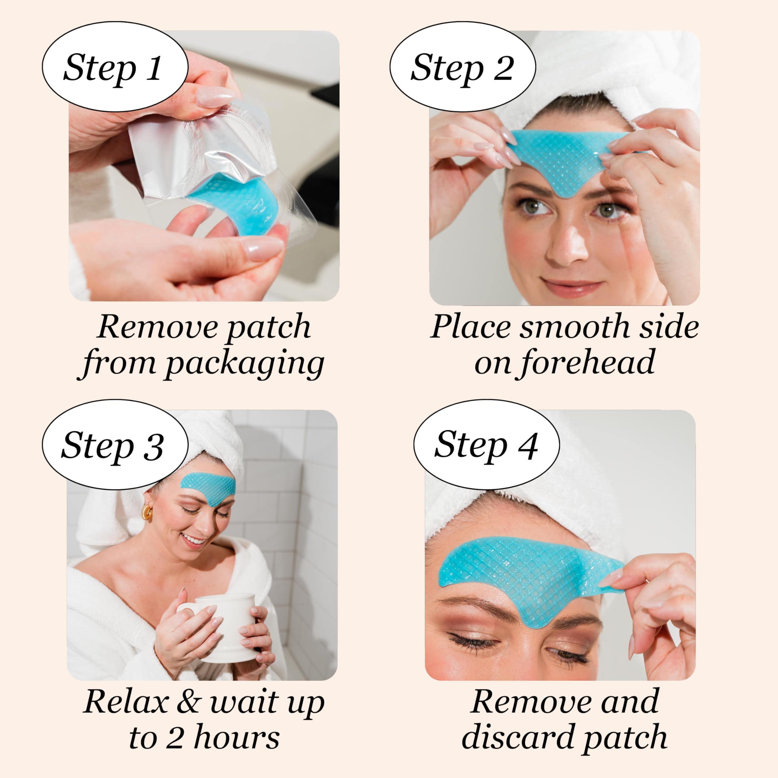 Jane Vine adhesive-free forehead patch maintains a secure fit without glue