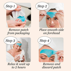 Jane Vine adhesive-free forehead patch maintains a secure fit without glue