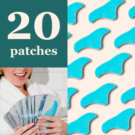 Jane Vine cooling sensation patches applied to the forehead for refreshing hydration