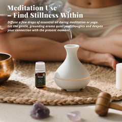 JANICORN Lemon Eucalyptus essential oil bottle adds citrus freshness to diffusers.