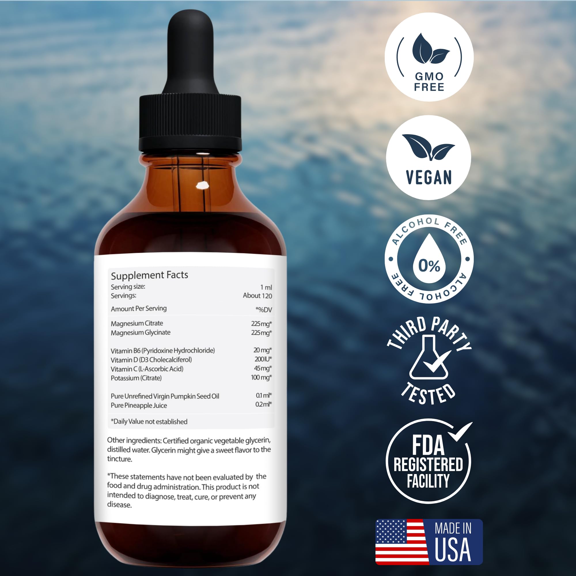JANTU label shows magnesium citrate, L-threonate, glycinate with B vitamins