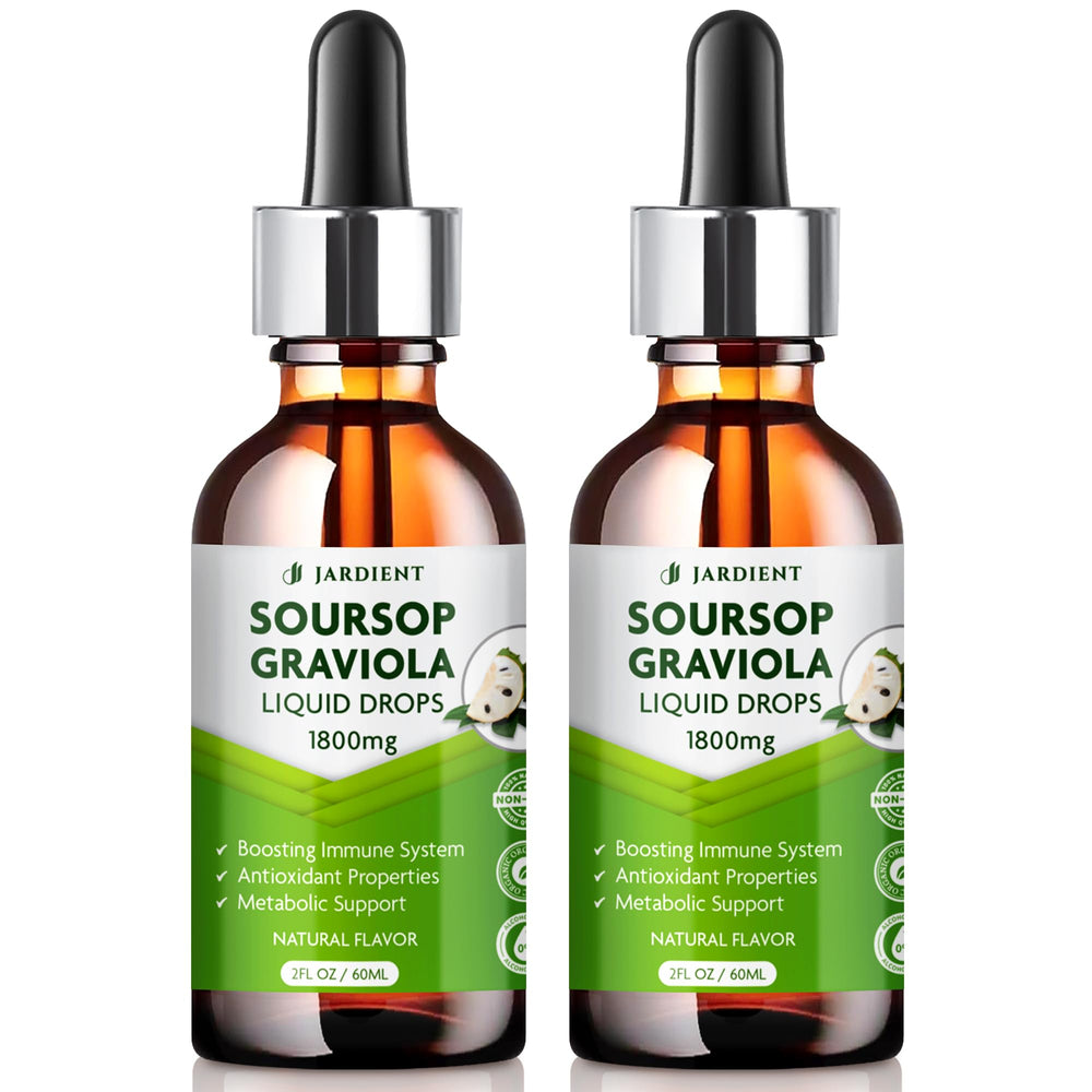 Jardient Soursop Bitters Liquid Oil bottle for immune support and digestion.