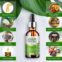 Jardient Soursop tincture label closeup highlighting organic sourcing.