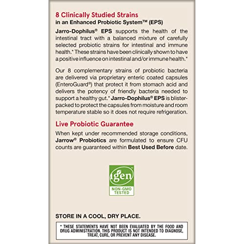 Jarrow Formulas gluten-free and non-GMO labeling on packaging.
