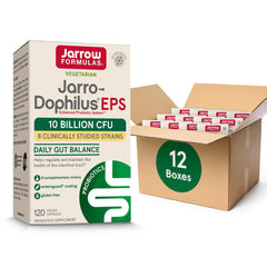 Jarrow Formulas Jarro-Dophilus EPS bottle with capsules may support gut health.
