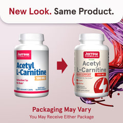 Jarrow Formulas Acetyl L-Carnitine bottle label—antioxidant brain support.