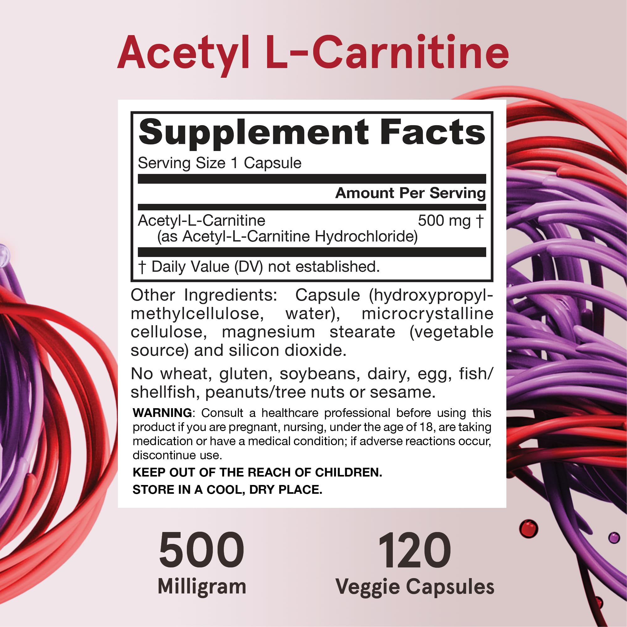 Jarrow Formulas Acetyl L-Carnitine daily dose—easy on-the-go routine.