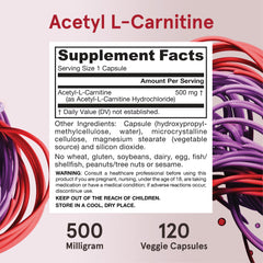 Jarrow Formulas Acetyl L-Carnitine daily dose—easy on-the-go routine.