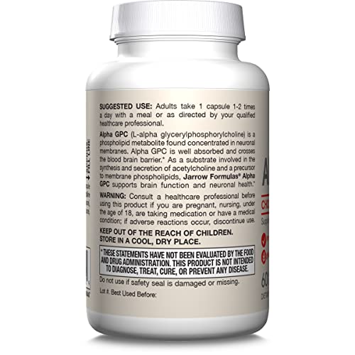 Open cap of Jarrow Formulas Alpha GPC bottle ready for use
