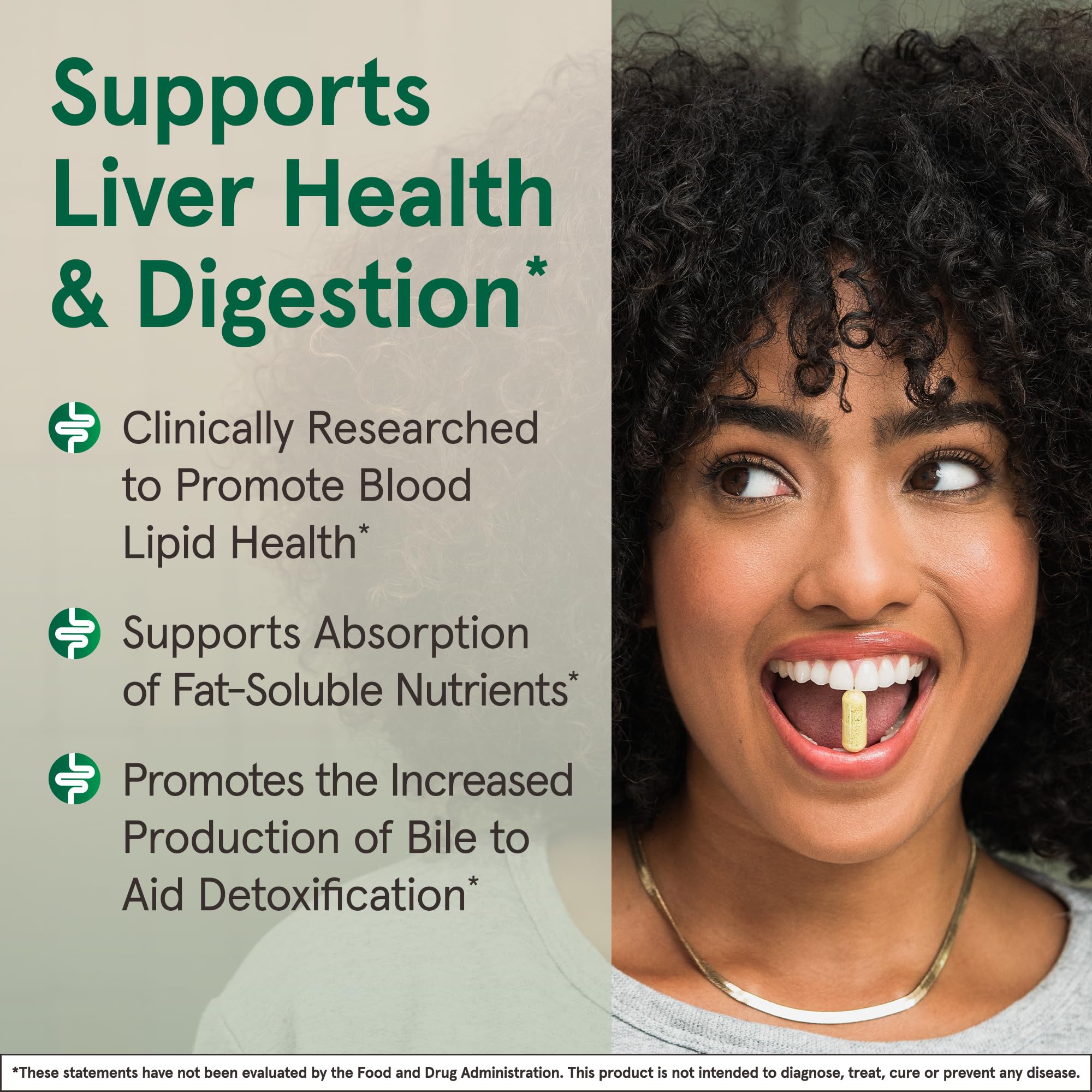 Concept image suggesting liver health support from artichoke extract.