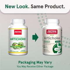 Close-up of the standardized artichoke extract label from Jarrow Formulas.