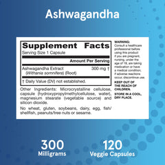 Jarrow Formulas Ashwagandha 300 mg bottle-in-hand suggests convenient daily regime.