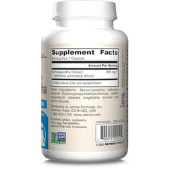Jarrow Formulas Ashwagandha 300 mg kitchen-counter shows a simple daily routine.