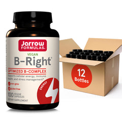 Jarrow Formulas B-Right optimized B-complex bottle for energy support.