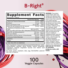 Pack of 12 B-Right bottles for sustained B-complex support.