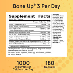 Label highlights vitamin D3 and K2 on BoneUp
