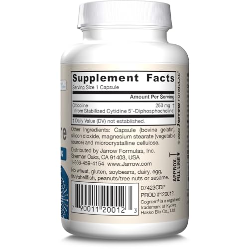 Jarrow Formulas Citicoline storage on kitchen shelf