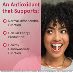 Jarrow Formulas Co-Q10 label detail showing non-GMO and allergen-free formula.