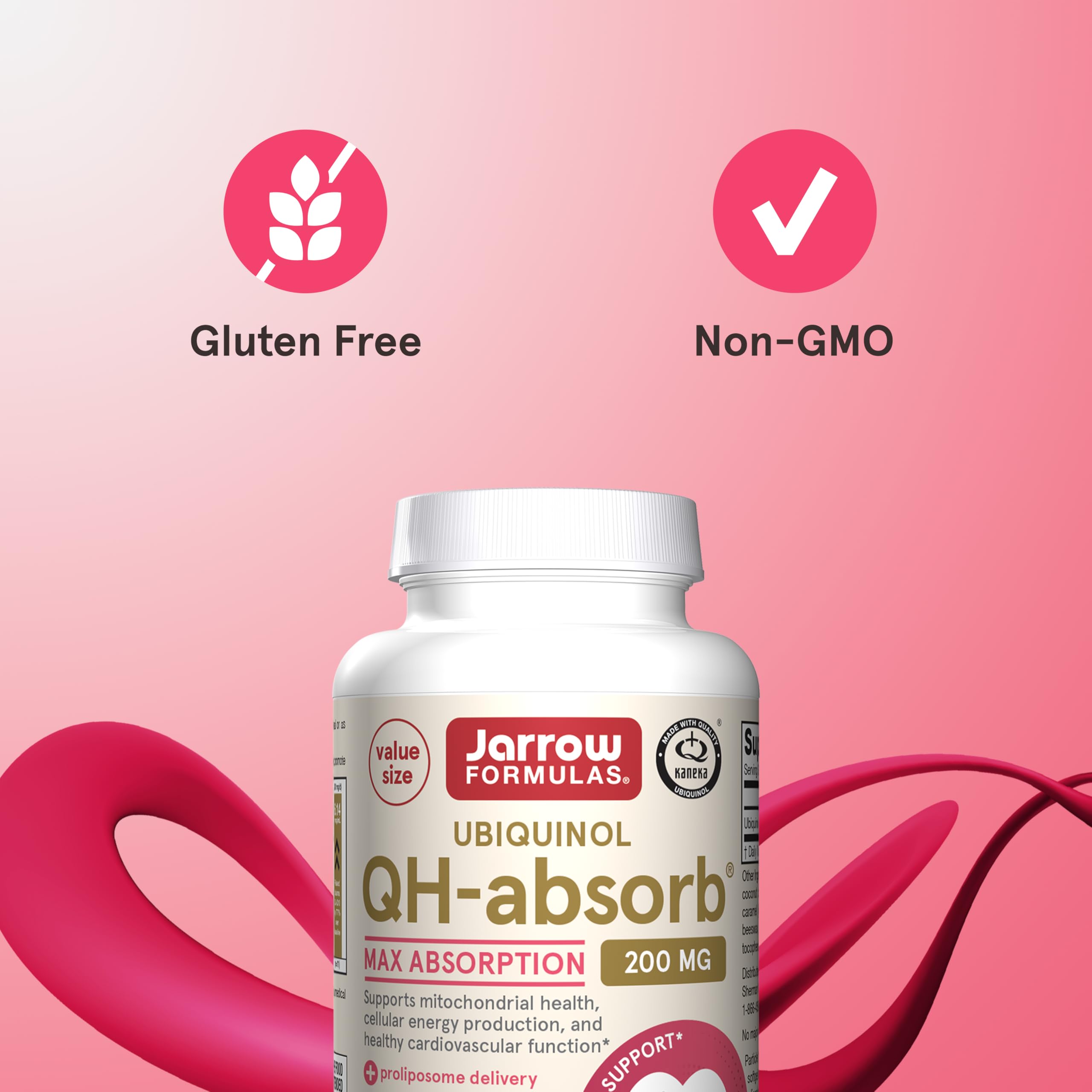 Jarrow Formulas CoQ10 ubiquinol label closeup showing supplement facts.