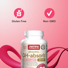 Jarrow Formulas CoQ10 ubiquinol label closeup showing supplement facts.