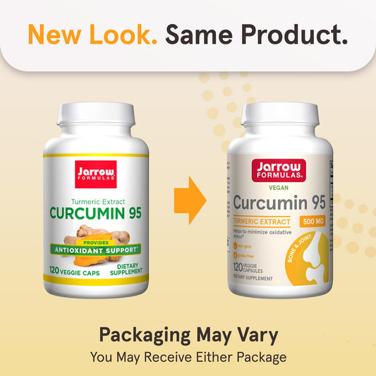Jarrow Formulas Curcumin 95 capsules arranged for daily use