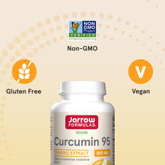 Ingredients panel of Jarrow Formulas Curcumin 95 with curcuminoids highlighted