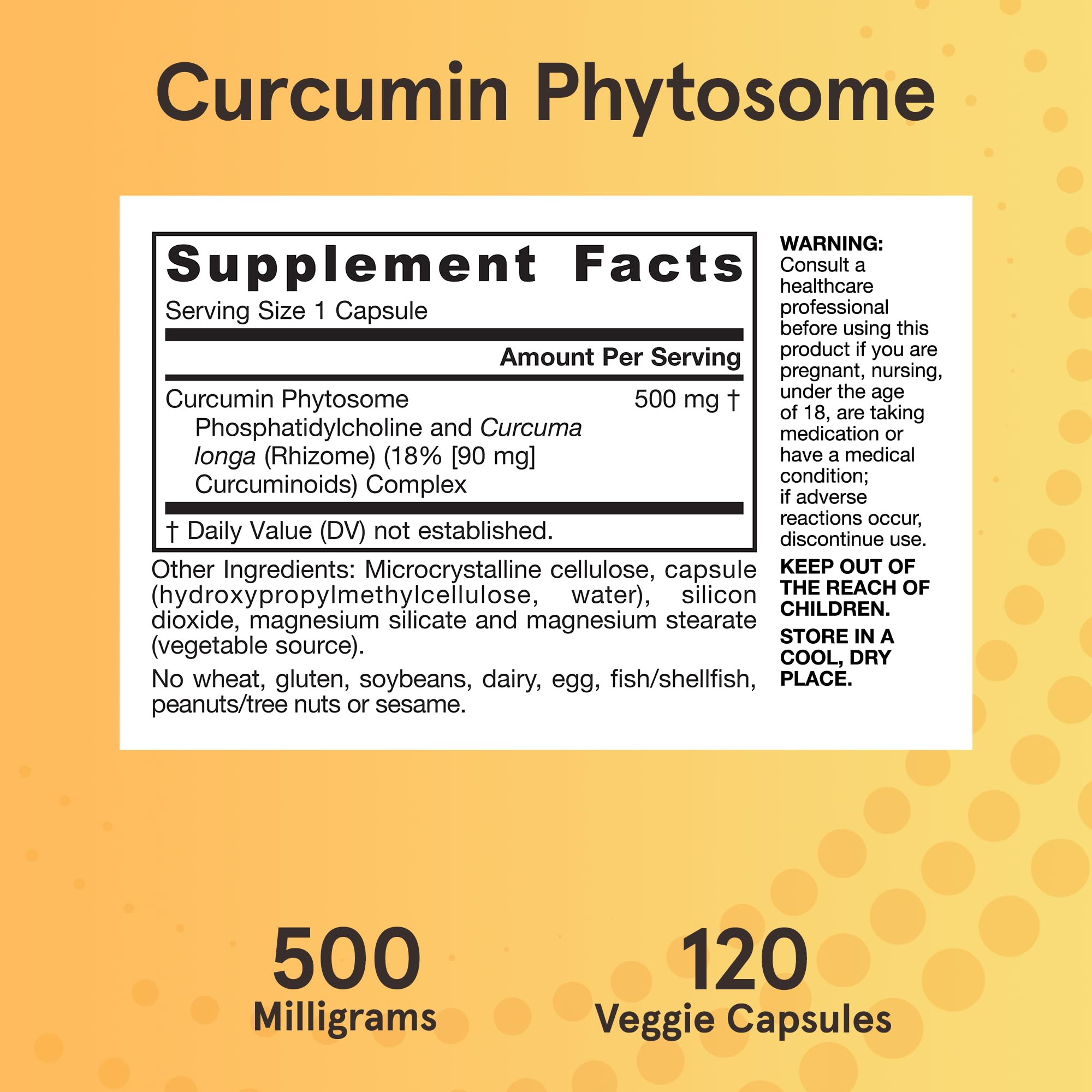 Jarrow Formulas Curcumin Phytosome phosphatidylcholine ingredient graphic overview.